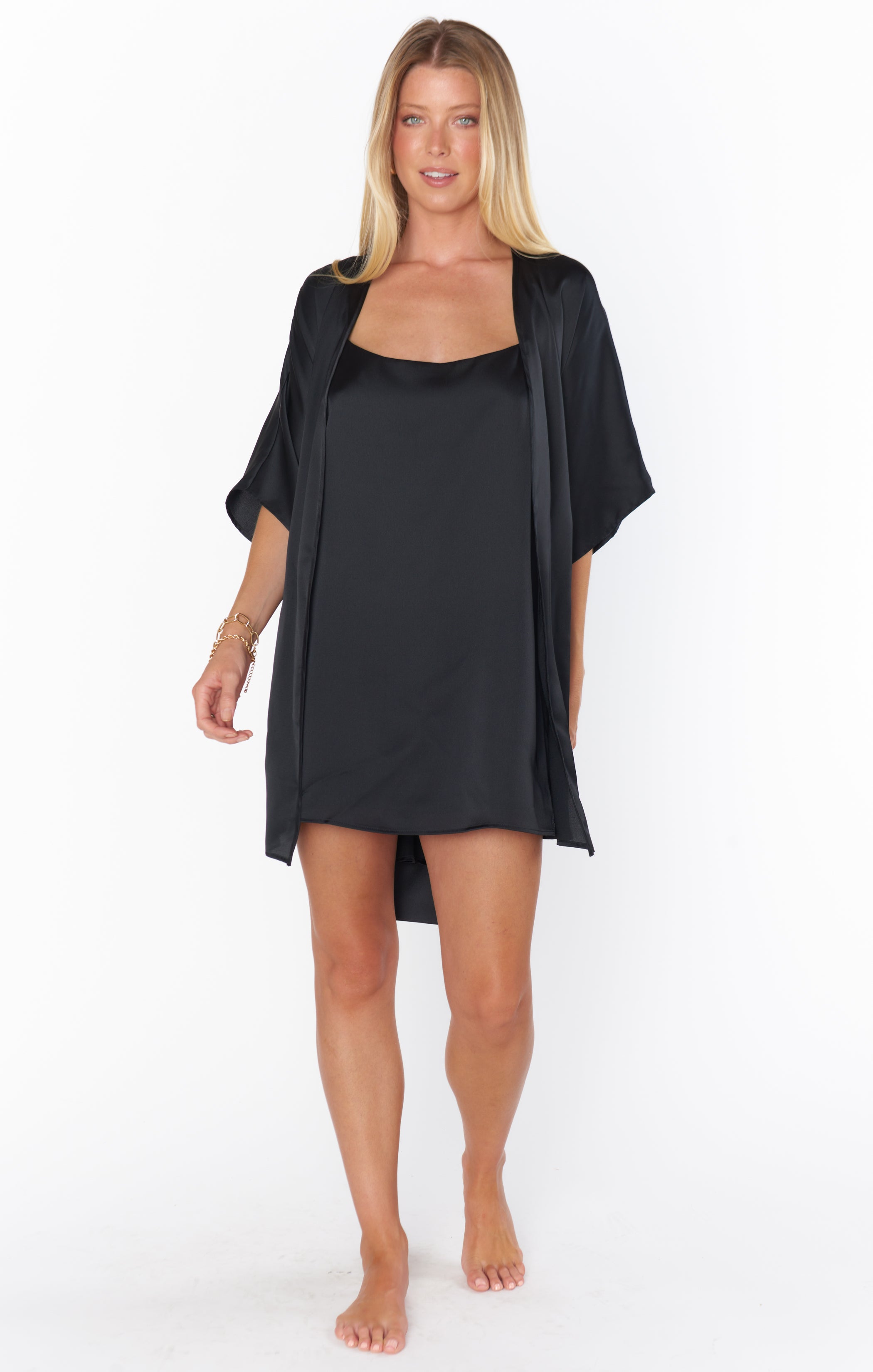 First Look Robe ~ Black Luxe Satin – Mumu