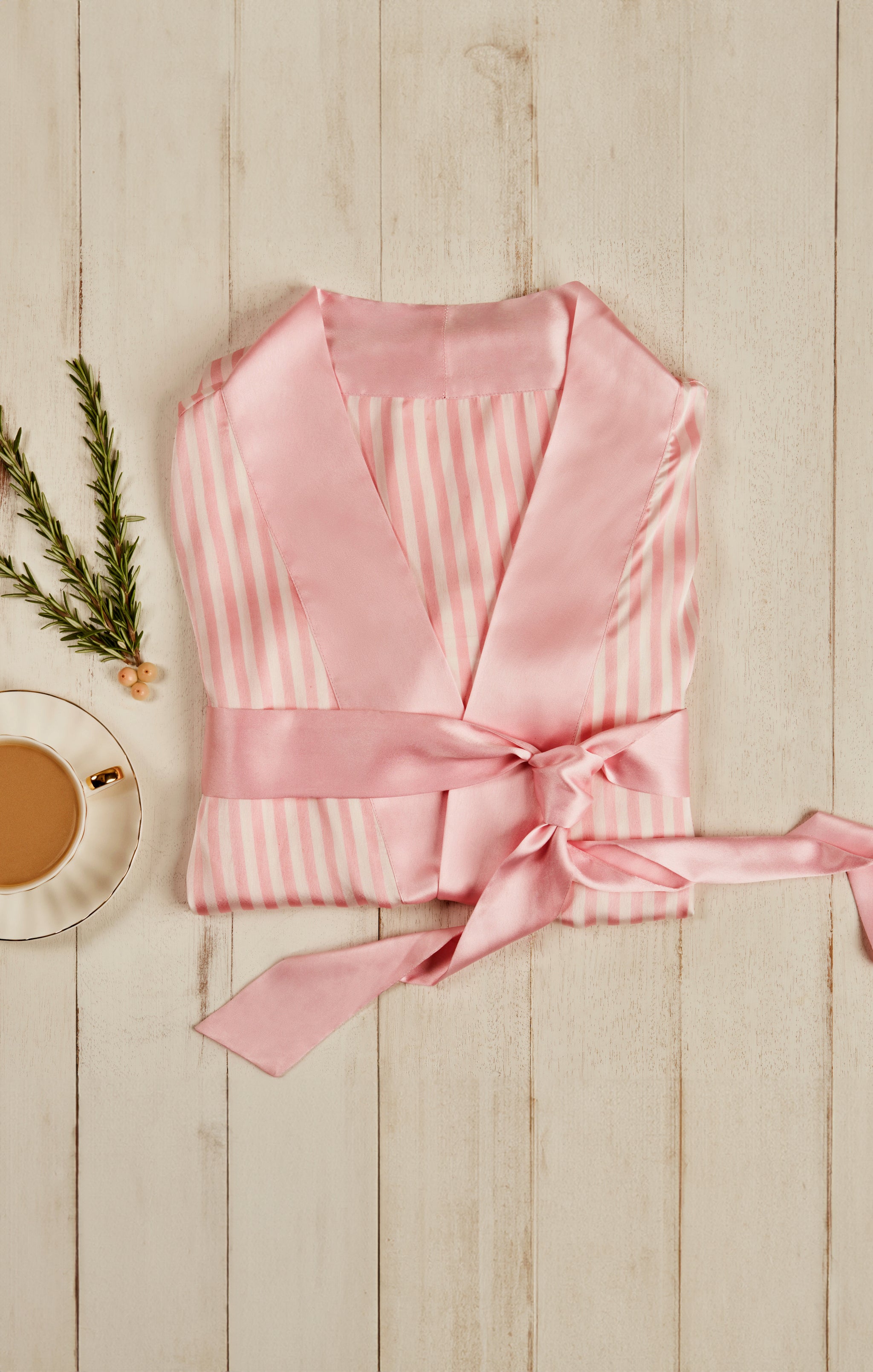 Mumu x Curateur The Harlow Robe ~ Pink Stripe – Mumu
