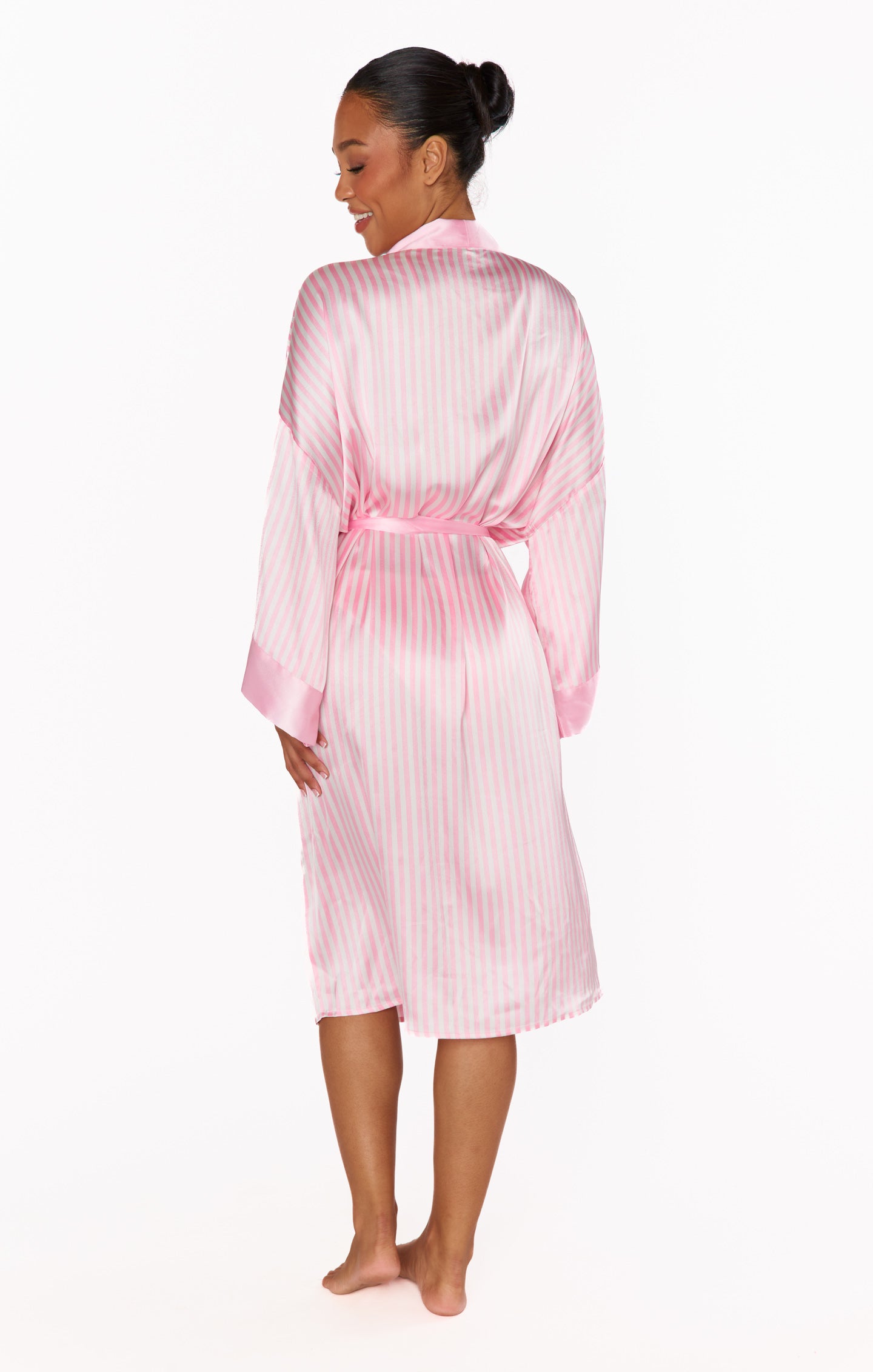 Mumu x Curateur The Harlow Robe ~ Pink Stripe – Mumu