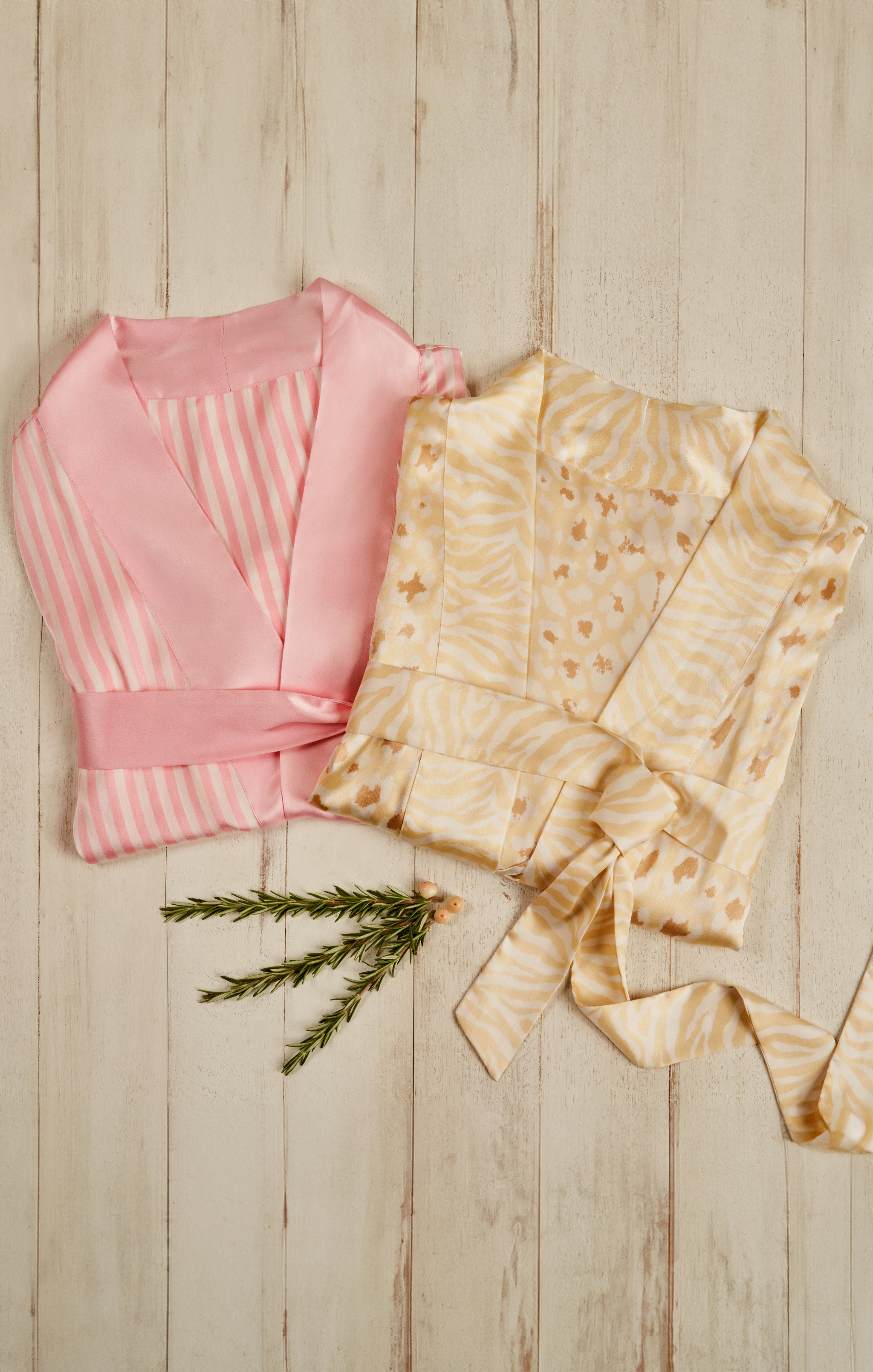 Mumu x Curateur The Harlow Robe ~ Pink Stripe – Mumu